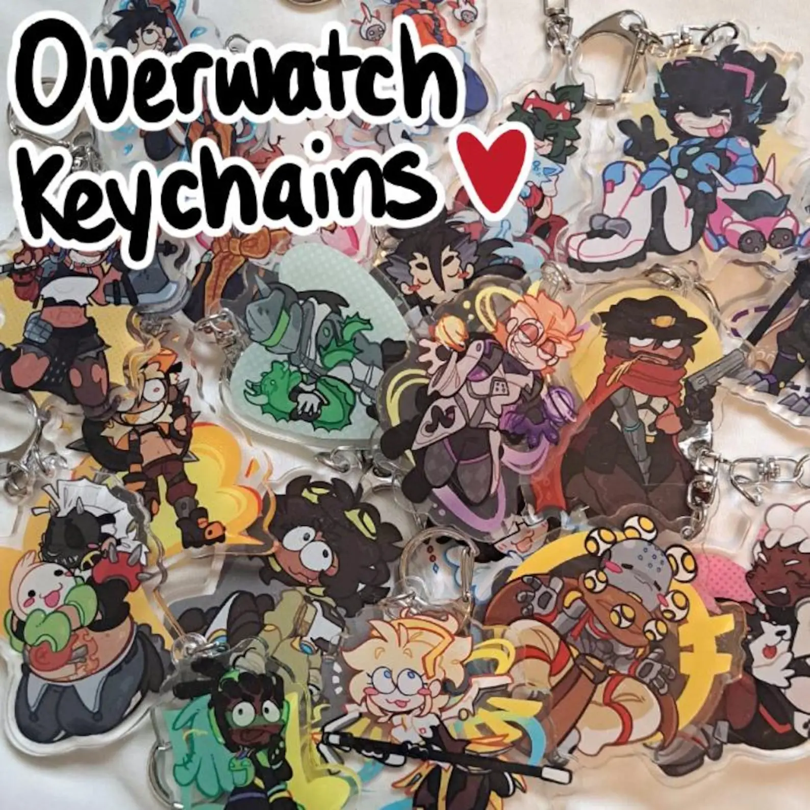 Overwatch Acrylic Keychains , Chibi Bag Charms for Fans & Collectors
