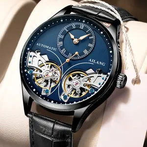 Men's Watch Waterproof Skeleton Luminous Double Flywheel Retro Fashion Tideway Automatic Mechanical Wristwatch