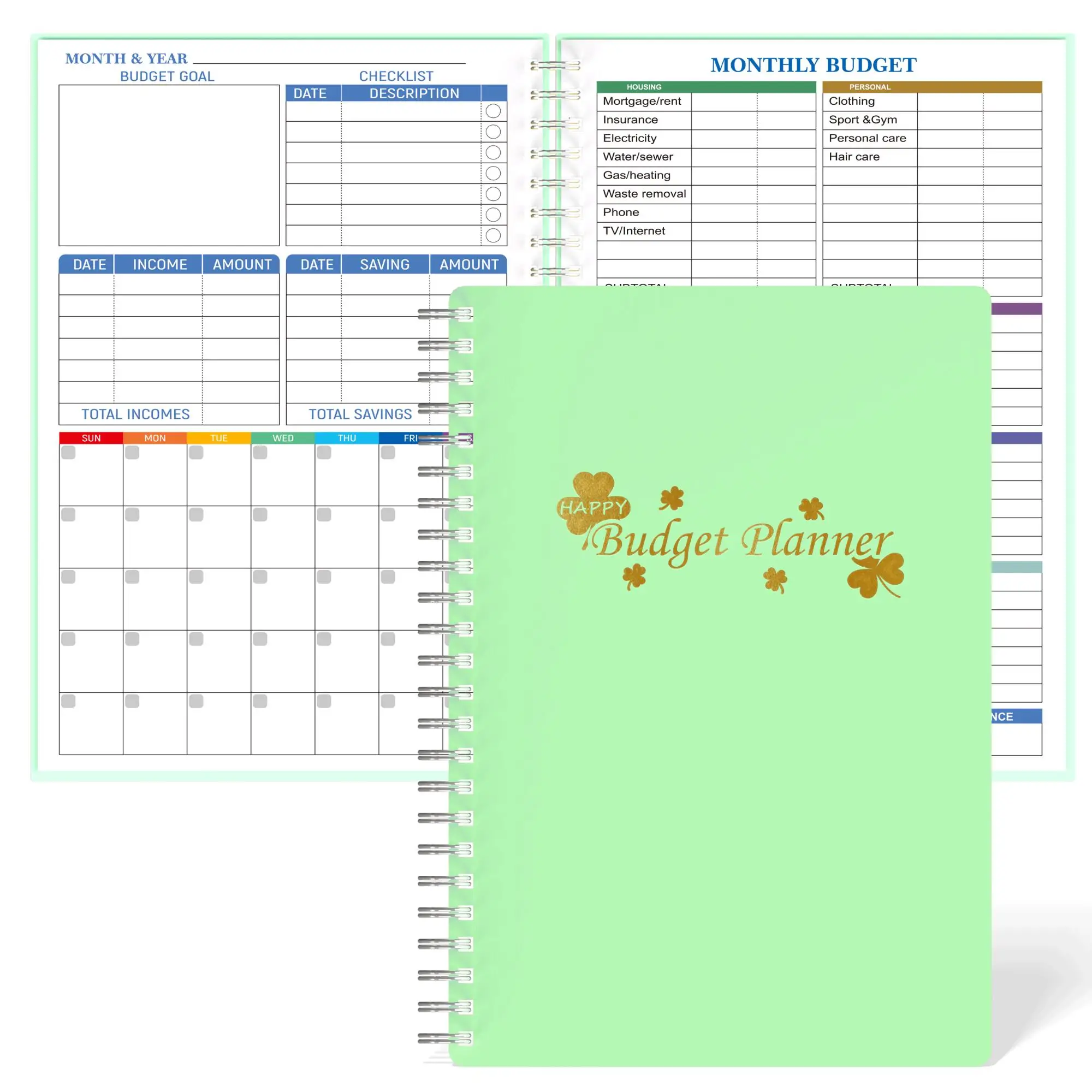 Cruel Summer A5 Monthly Budget Planner Notebook, 1 Count Money Budget Journal Note Book, Portable Undated Money Saving Budget Planner, Summer for Gift