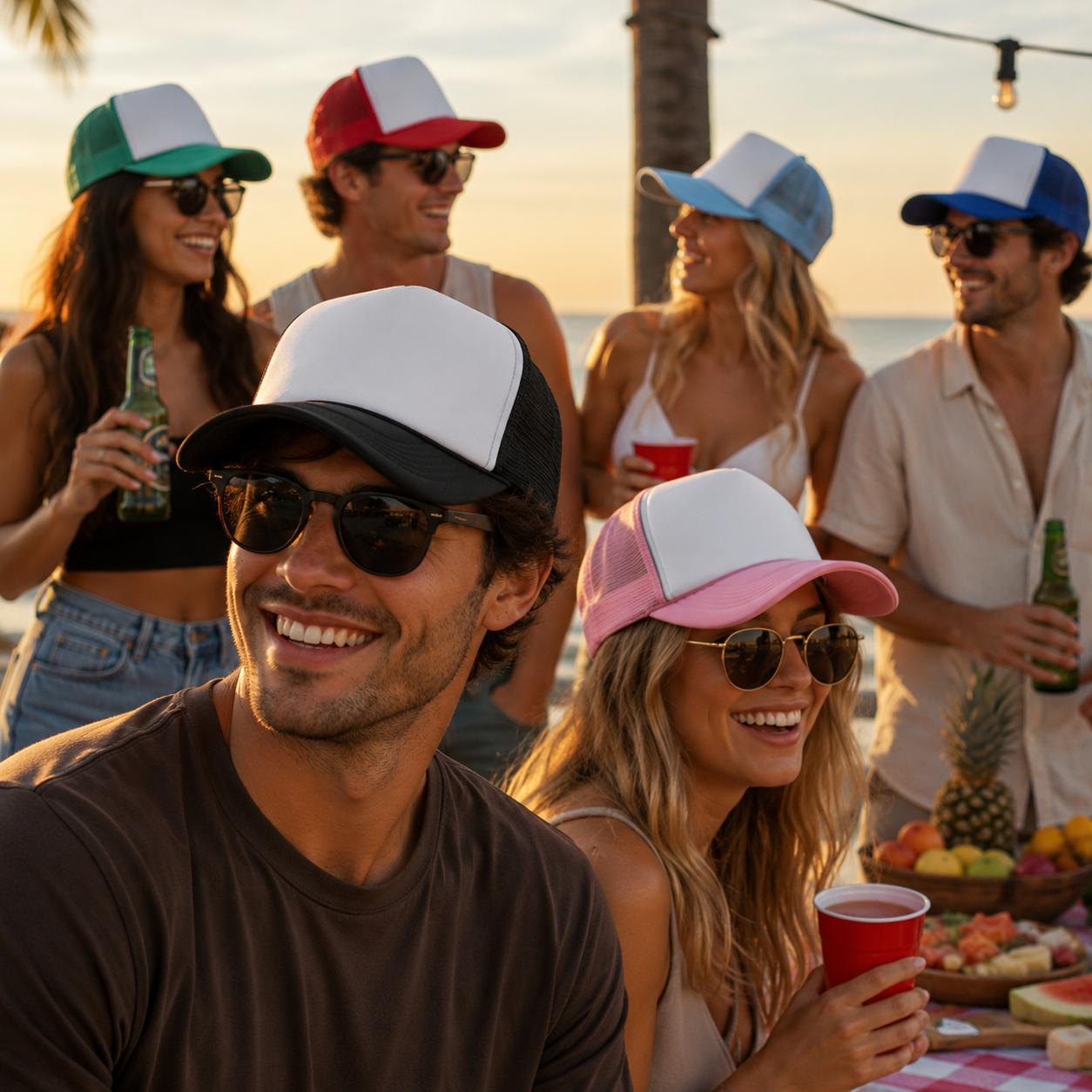 10-Pack Blank Foam Trucker Hats - Adjustable Mesh Snapback, 10-Color Bulk Baseball Caps, Breathable Mesh Netting Hats for Custom DIY, Parties, Breathable Mesh Hats 10-Pack Blank Foam Trucker Hats - Adjustable Mesh Snapback, 10-Color Bulk Baseball Caps, Breathable Mesh Netting Hats for Custom DIY, Parties, Breathable Mesh Hats