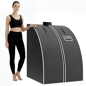 Garvee 2 Person Portable Steam Sauna Tent,  Fast Heating & Easy Setup, Fan-Shaped Ultrasonic Quilting Design, Indoor Outdoor Home Leisure Use