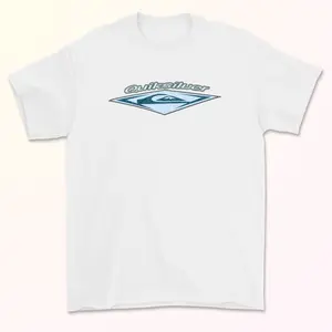 Rare!! Vintage 90's QUIKSILVER Logo Faded Surf Tee Shirt Boys