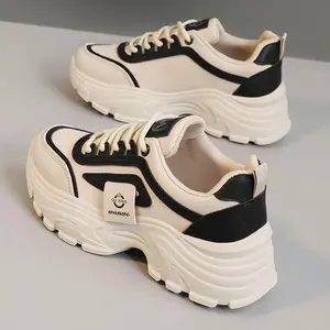 Women's Casual Sporty Shoes, Height Increasing Thick Sole, Comfortable Sneakers, Thick Soled Sneakers, Breathable All Season Footwear  sneakers collection 2 cushion hands-free drop walking travel colorblock lightweight athletic Low-Top anti-slip daily Sum