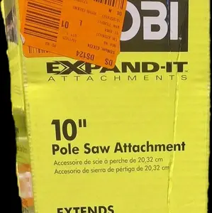 RYOBI 10 INCH POLESAW  UNIVERSAL ATTACHMENT EXTENDS UP TO 12 INCHES includes Bar Chain Oil
