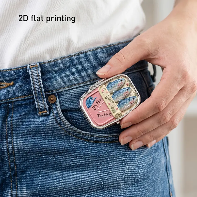 Vintage Sardine Can Pill Box, Metal Square - TikTok Shop