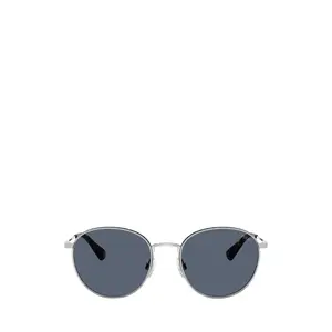 Polo Ralph Lauren - Plaid-Accent Round Metal Sunglasses
