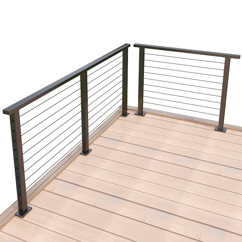 Custom Cable Railing Design Drawings – Muzata DIY Cable Railing System Kit for home renovation