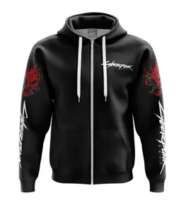 Johnny Silverhand Cyberpunk Streetwear Zip Hoodie Jacket, Anime fan Zip up hoodie, Perfect for Fall & Winter with Fitted Design #anime  #hoodie #jacket #menwear