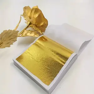 100 Piece Gold Foil DIY Craft Paper Set, Home Decor Scrapbook Crafts, Value Pack for Creative Projects, Perfect for DIY Enthusiasts