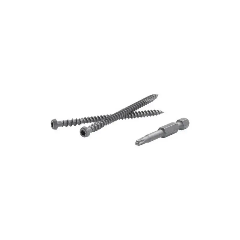 Fastenmaster TrapEase Composite Deck Screws - 2-1/2 in., No.20 Torx TTAP Drive, Zinc Stainless Steel, Coarse Thread, Board-Matching Painted Head, 12.2 lbs, 1050 Per Box, Corrosion Res., Fade & Strip-Out Protected, Tiki Torch (Sports & Outdoor Sailing Use)