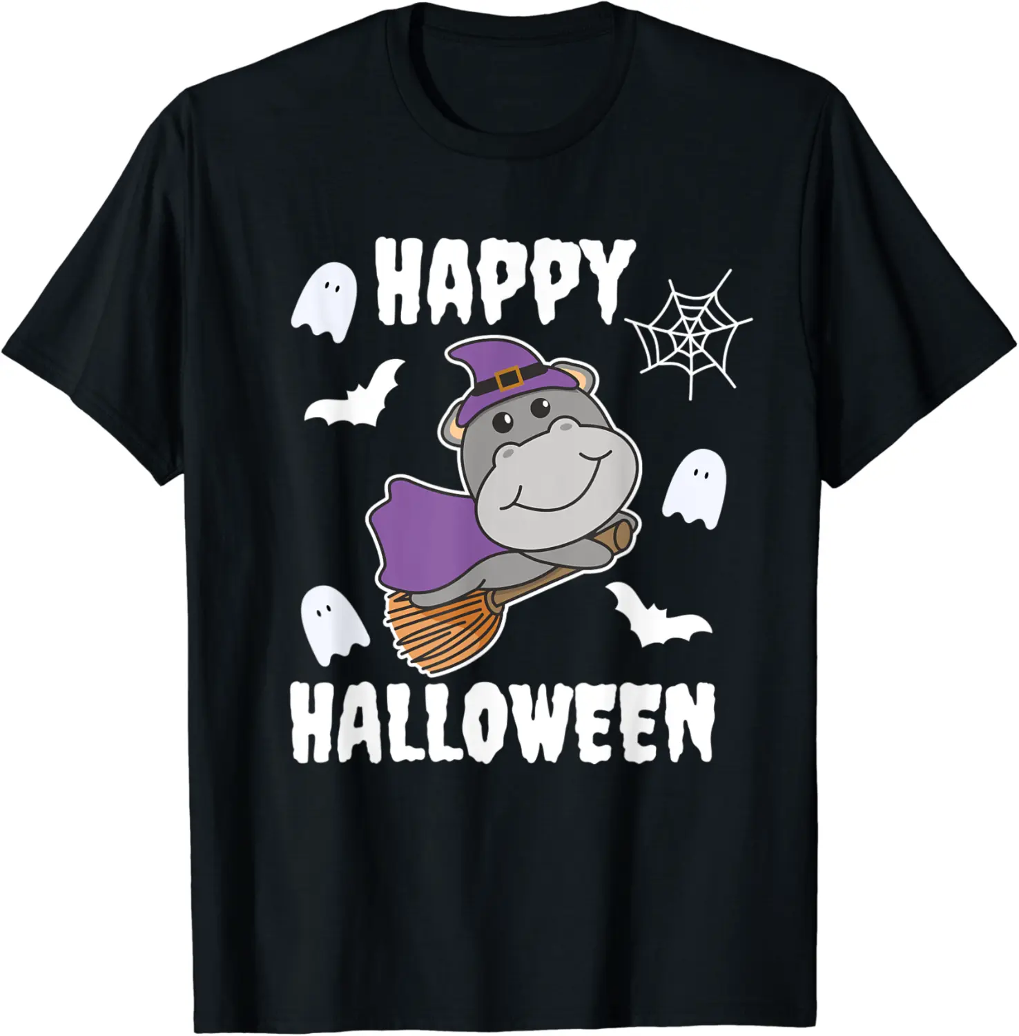 Hippo Halloween Witches Costume Hippos Happy Halloween T-Shirt - Antonioja Shop 95B0BHF377X5