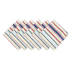 Design Imports Set/6 Primary Saturated Stripe Napkins
