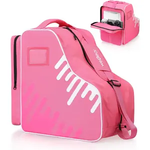 Large Capacity Skate Bag for Adults With Adjustable  Strap - Nylon Carry Bag for Roller, Ice, and Inline Skates - for Girls, Boys, Women, Men