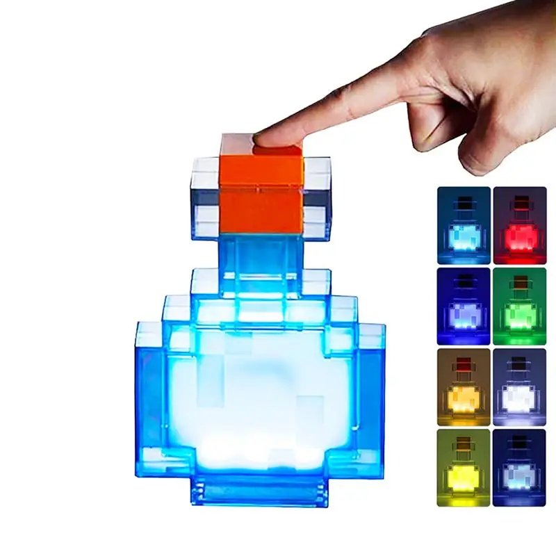 Potion Bottle Design LED Table Lamp, 8 Light Color Changing Night Light, Neon Accent Lights, Novelty Neon Lighting for Bedroom, Desk, Living Room, Gam