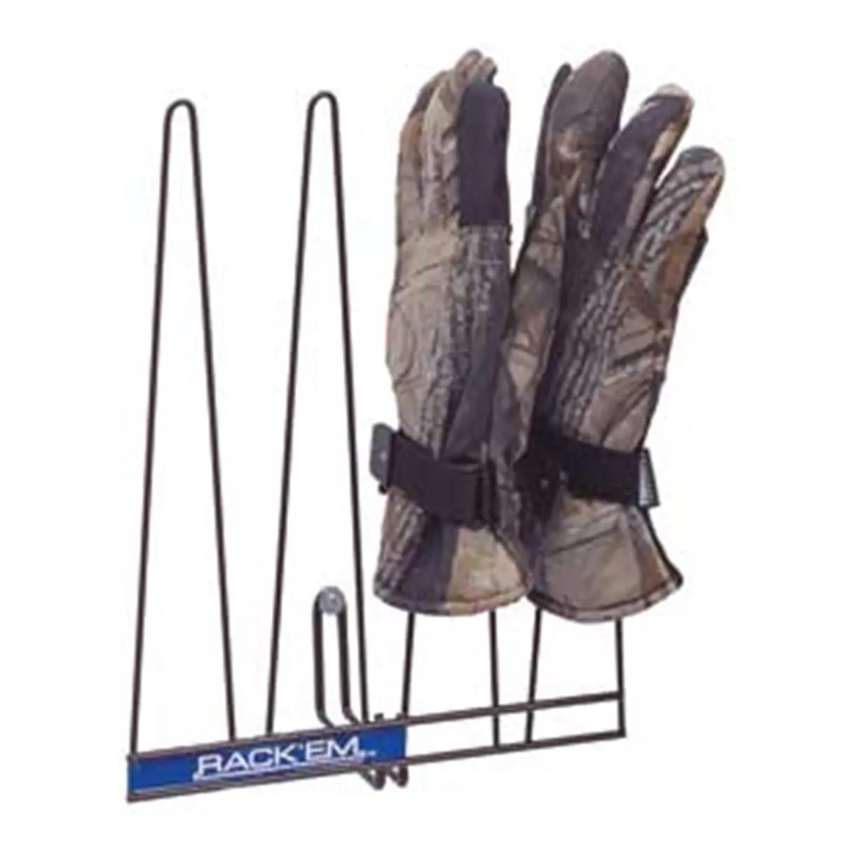 RackEm Racks Steel Glove Organiser, 2-Pair Capacity, Black Home Organizer Hook-Rail