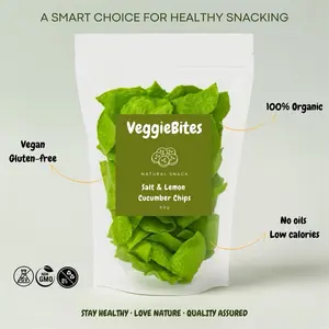 Salt & Lemon Cucumber Chips 80g Snack