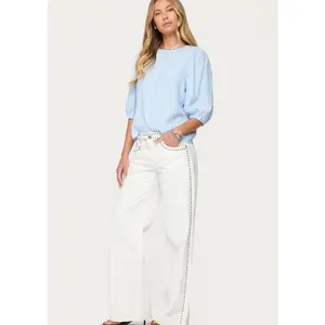 EDIKTED Quincy Studded Low Rise Baggy Jeans