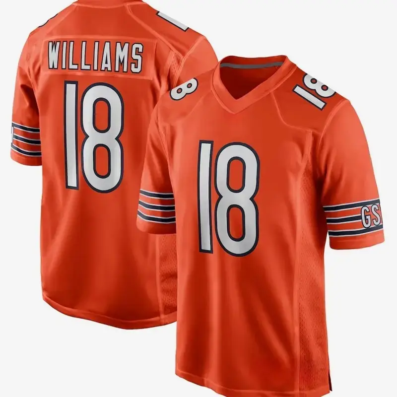 Unisex Football inspired by Chicago Williams 18 Alternate Player Game Jersey - Orange