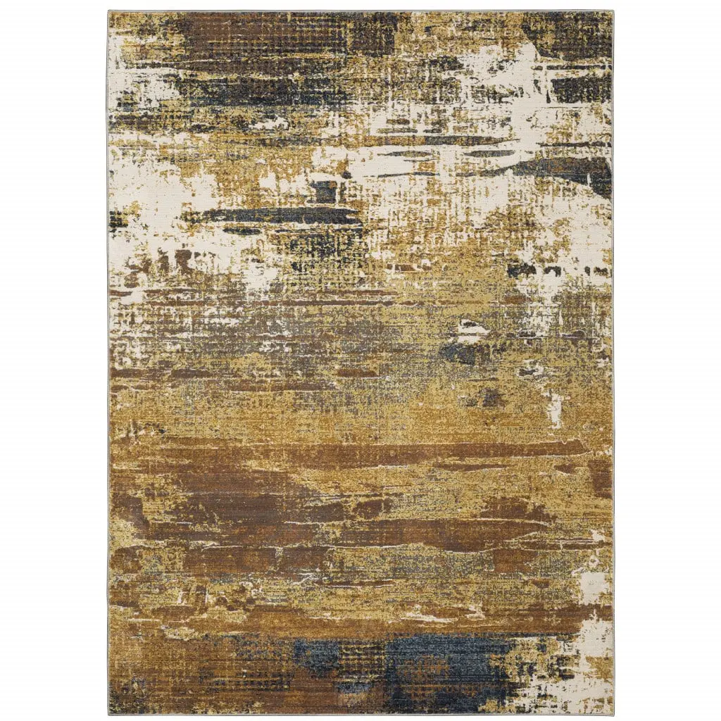 212 MAIN 10x13 ft. Abstract Multi-Color Full-Sized Stainproof Area Rug, Machine-Made Power-Loom Polyester Fiber Rectangle, Stain-Resistant Indoor Use, Full-Sized Area Rugs, Stainproof Area Rugs