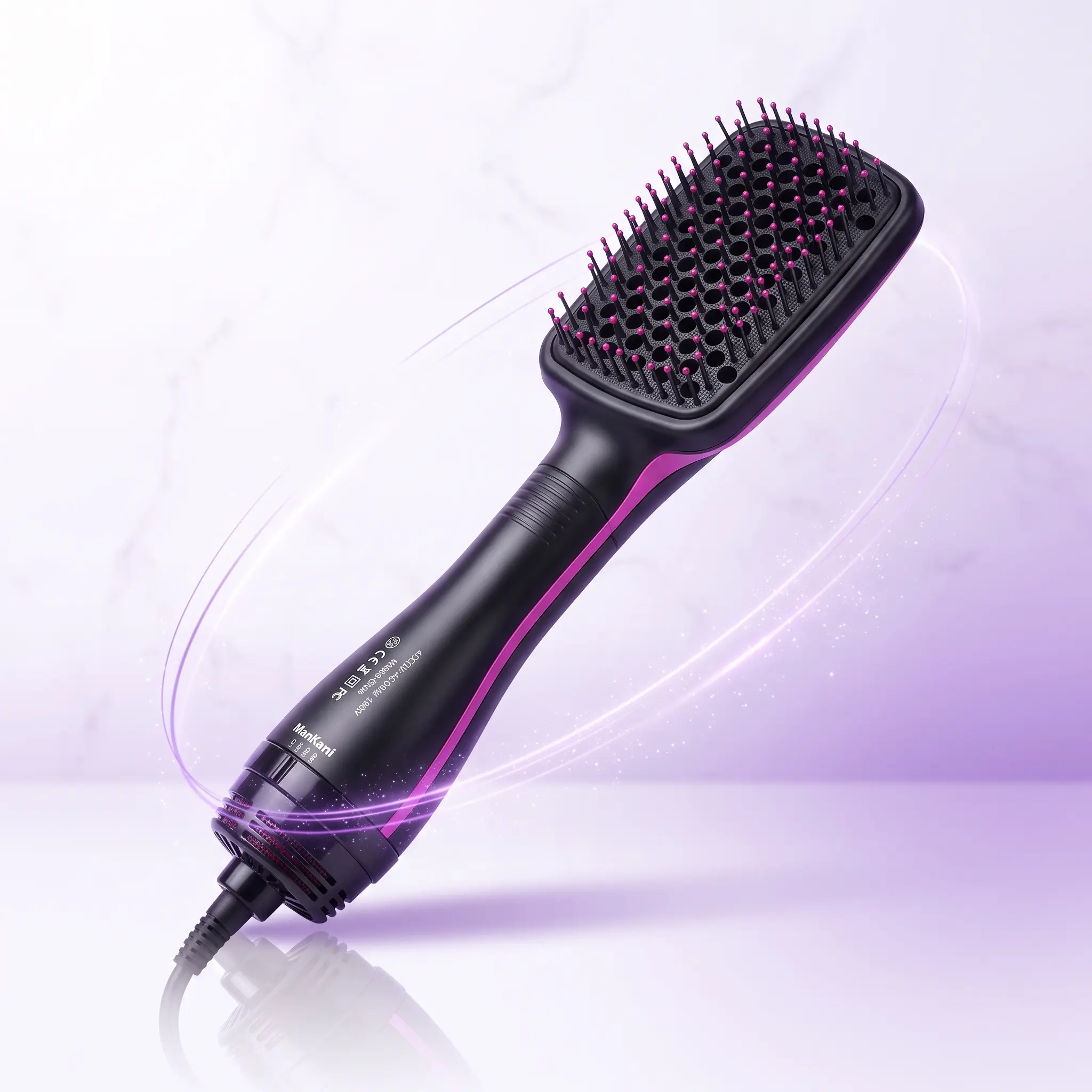 2-in-1 Professional Hair Dryer Brush, 1200W Powerful Ceramic Tourmaline, 3 Speed Settings, 1-Step Hair Dryer & Styler