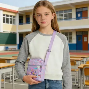 Kpop Anime print crossbody bag, adjustable large capacity, a versatile bag for everyday wear or school.