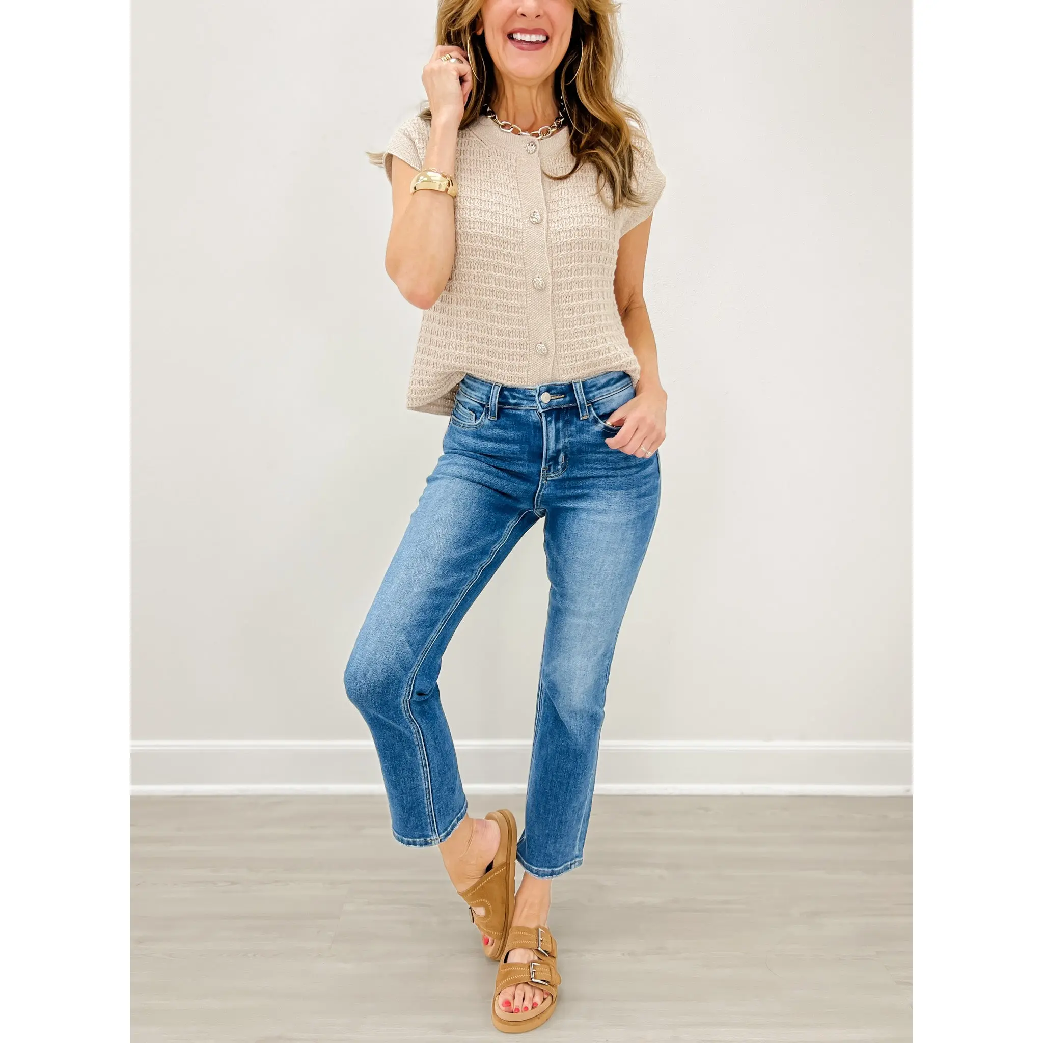 Lovervet by Vervet ENRICH Hi-Rise Ankle Slim Straight Denim Jeans Lovervet by Vervet ENRICH Hi-Rise Ankle Slim Straight Denim Jeans