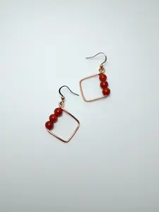 Copper and Carnelian Earrings Copper and Carnelian Earrings