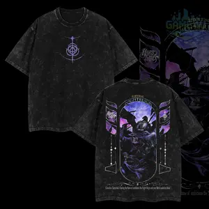 GameLife4U Elderning Nightreign T-Shirt 100% Premium Cotton Oversized Washed Classic Fit Menswear Top Casual Graphic Tee Apparel Soft Clothes Crewneck