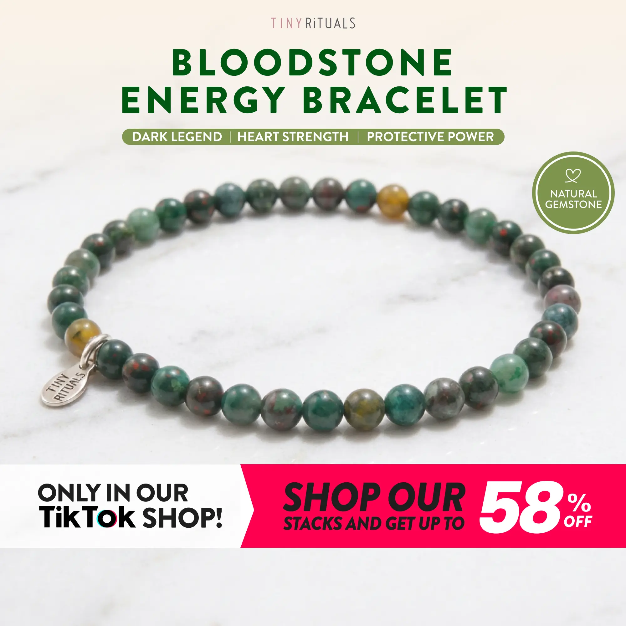 TINY RiTUALS Bloodstone Energy Bracelet TINY RiTUALS Bloodstone Energy Bracelet