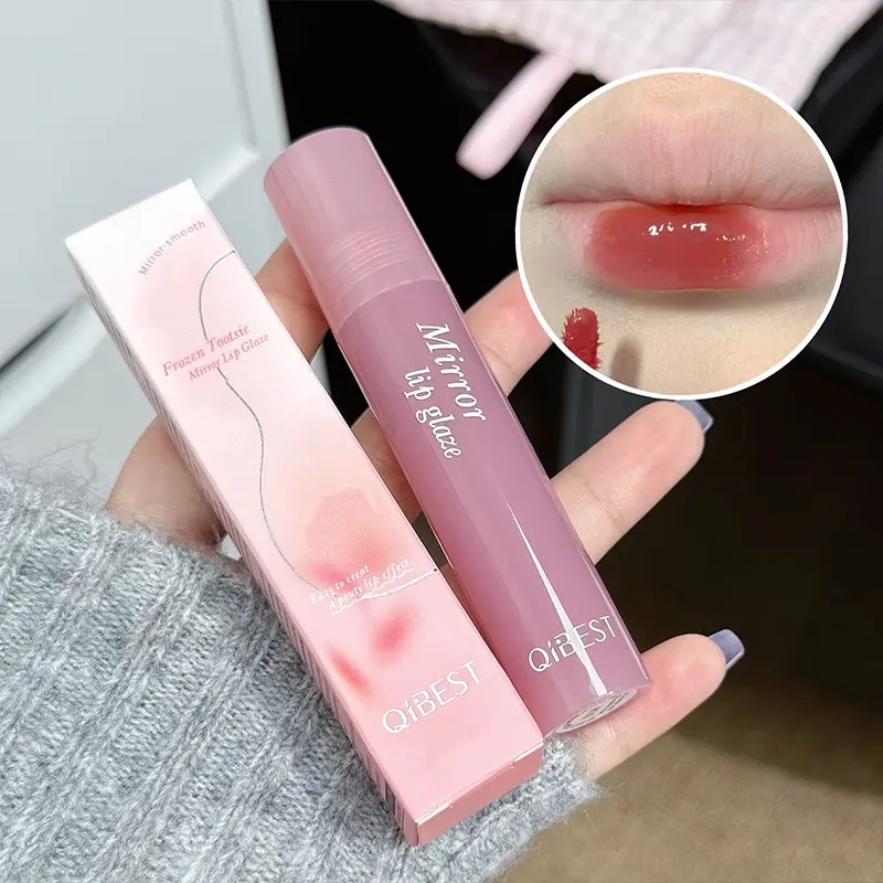 Crystal Jelly Mirror Lip Gloss Glaze, Transparent Long-Lasting Matte Finish, Natural Look Hydrating Lip Balm, Versatile Lightweight Formula