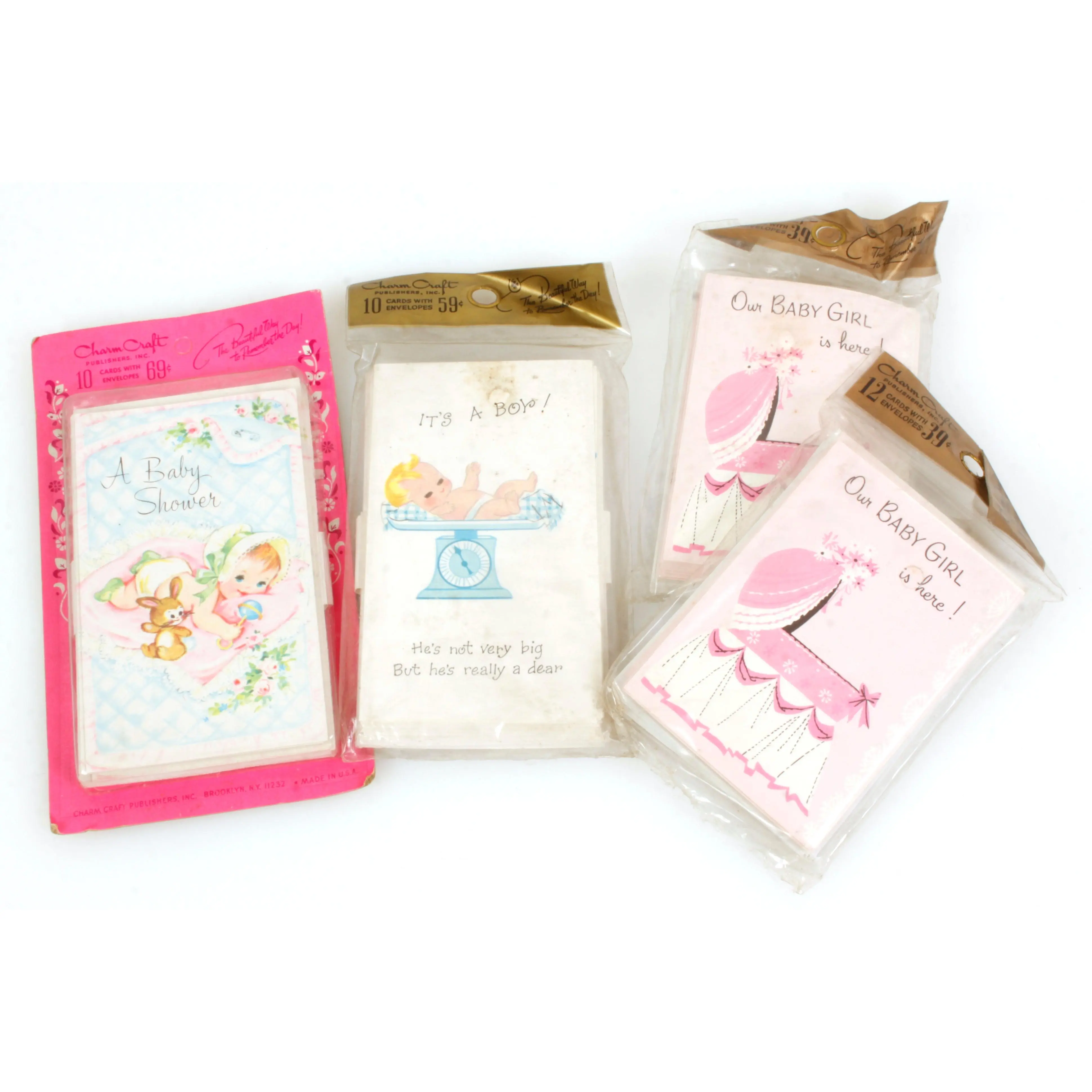 It's A Boy/Girl Baby Shower Lot of Vintage Cards
