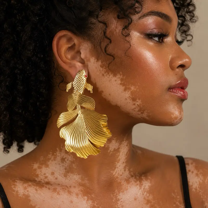 Cute & Koi Gold Earrings