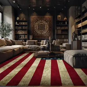 American Flag Pattern Floor Mat, Non-slip Soft Floor Carpet, Decorative Area Rug for Home Living Room Bedroom Hotel Dormitory, Home Decor, Home Decorative Rugs