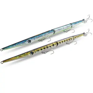 GoBait Multi-Jointed Jointed Pencil Bait, 3-Section Sinking Swimbait with Premium Sharp Hooks for Bass and Pike
