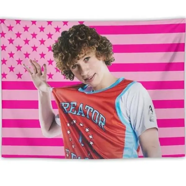 Nelson Neumann Merch Polyester Synthetic Pink American Celebrity & Animals Print Tapestry - Lightweight, Outdoors-Friendly Home Decor Wall Art, 40x30in Hanging for Dorm Bedroom, Indoor/Outdoor