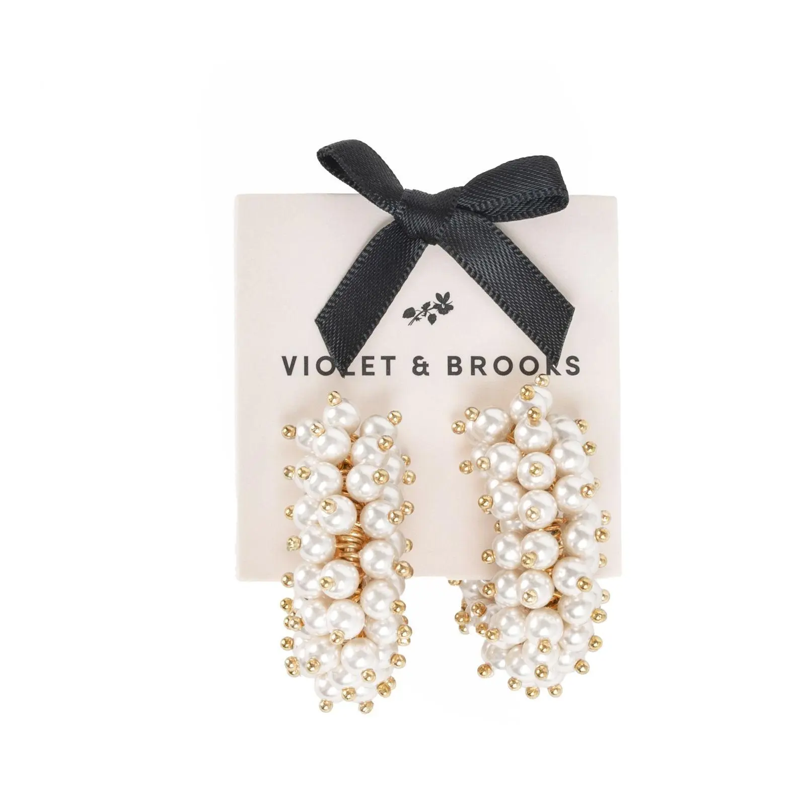 Violet & Brooks Talulah Faux Pearl Hoop Earring s