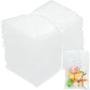 50-Pack 4"x6" Clear Bubble Out Bags for Packing & Shipping Double-Wall Bubble Cushioning Pouch for Moving & Fragile Small Items Storage