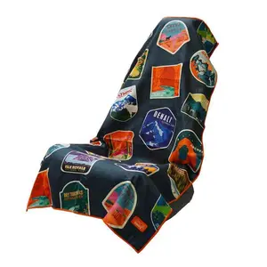 Two-in-one car seat cover, beach towel, beach swimming absorbent, warm, soft, oversized bath towel