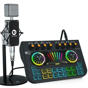 X3 Professional Mixer & Sound Card for Laptops, Phones, Gaming, Podcasting, Streaming, DJ, Karaoke—Supports Mics, Live Broadcast & WiFi Extender