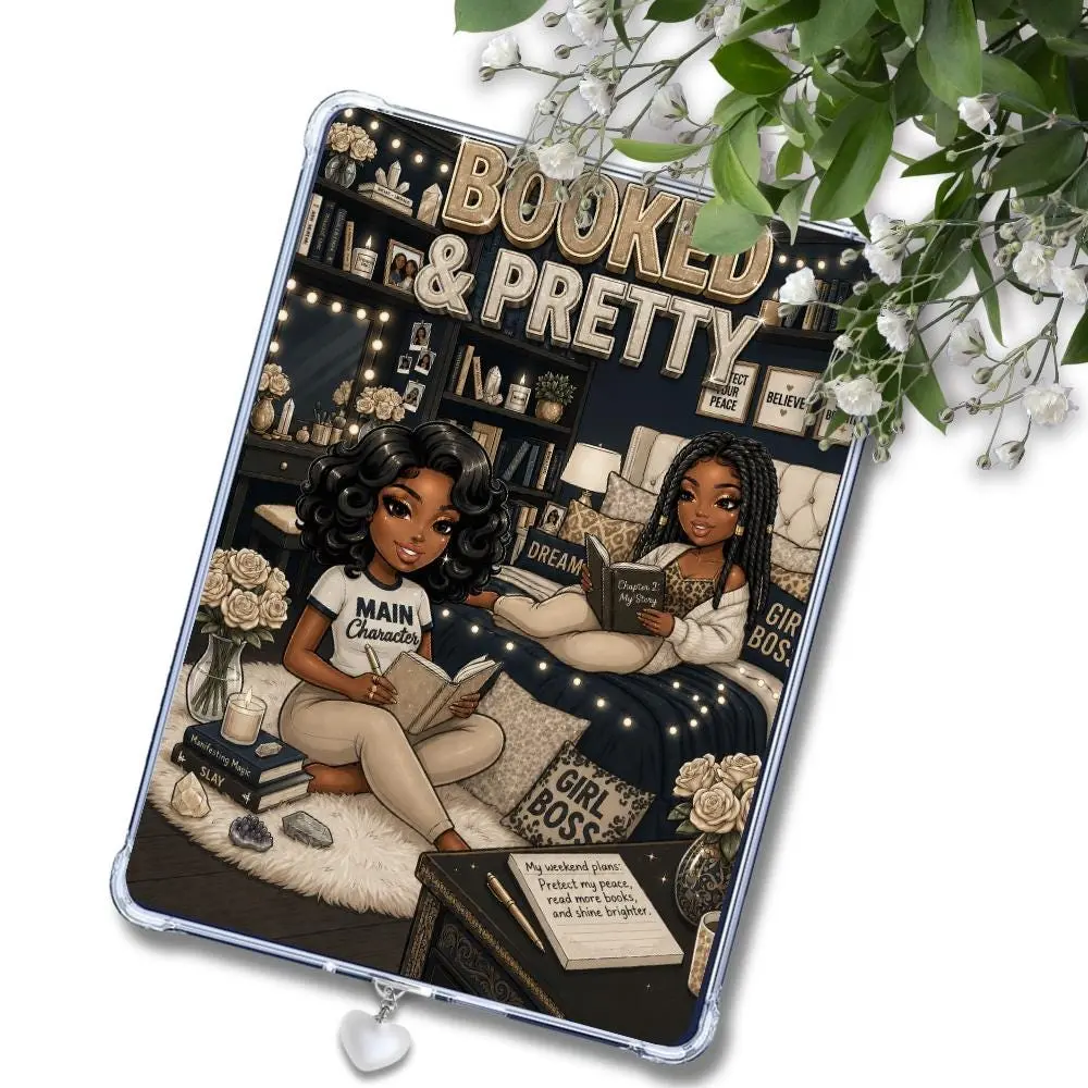 Denim and Khaki Booked & Pretty Black Girl: Kindle or eReader Decor for Book Lovers Digital Products Device