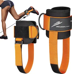 Ankle Strap for  Machine, Padded Ankle Straps for  Machine Kickbacks, Glute Workouts,  Extensions, Curls, Booty  Abductors Exercise, Adjustable Comfort Ankle Cuff for Gym