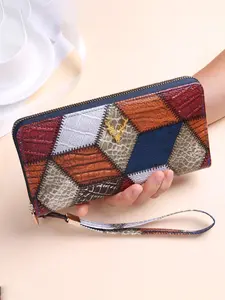 Women's New Multi-Card Slot Long Wallet, Durable Fashion Wallet, Fashionable European Style, Trendy Deer Head Buckle Zipper Purse, Versatile and Stylish, Wallet Card Holder, Ladies Wallet