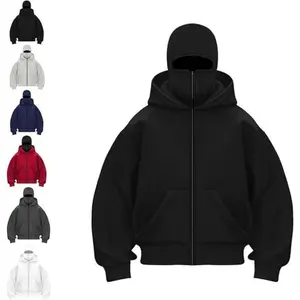 Balaclava Hoodie With Built-In Zip - Men's Athletic Autumn Winter Sweatshirt Balaclava Hoodie With Built-In Zip - Men's Athletic Autumn Winter Sweatshirt