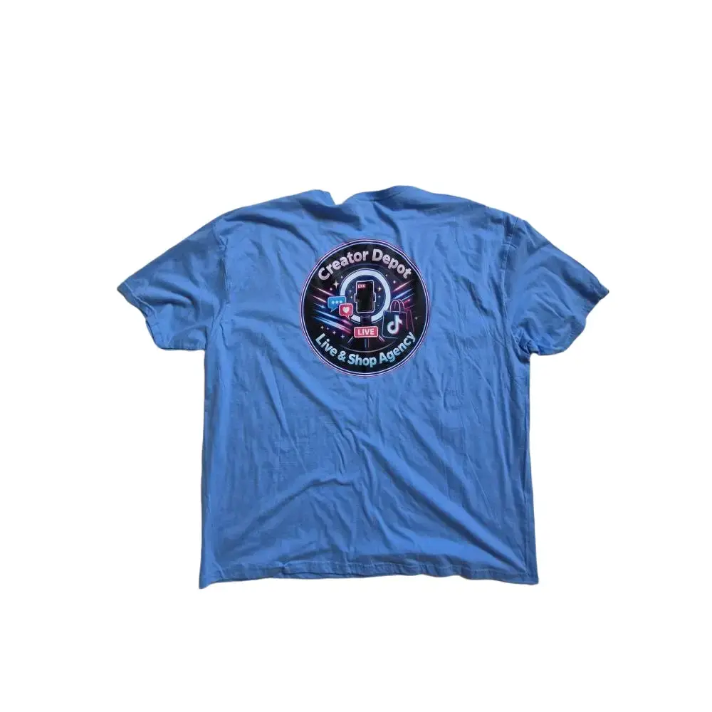 Women's Regular Fit Cotton Blend T-Shirt - Creator Depot Live & Shop Agency, All Season, Logo Prints, Machine Washable Unisex Option