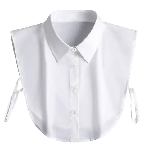 Women's Adjustable Breathable Cotton Mock Collar Dickey - Vintage Clothing Accessory, Literary, Normal Type, Low-Temperature Ironed, Ideal for Shirt Layering, Beach Use, Great Anniversary Gifts Option (Check Care Instructions)