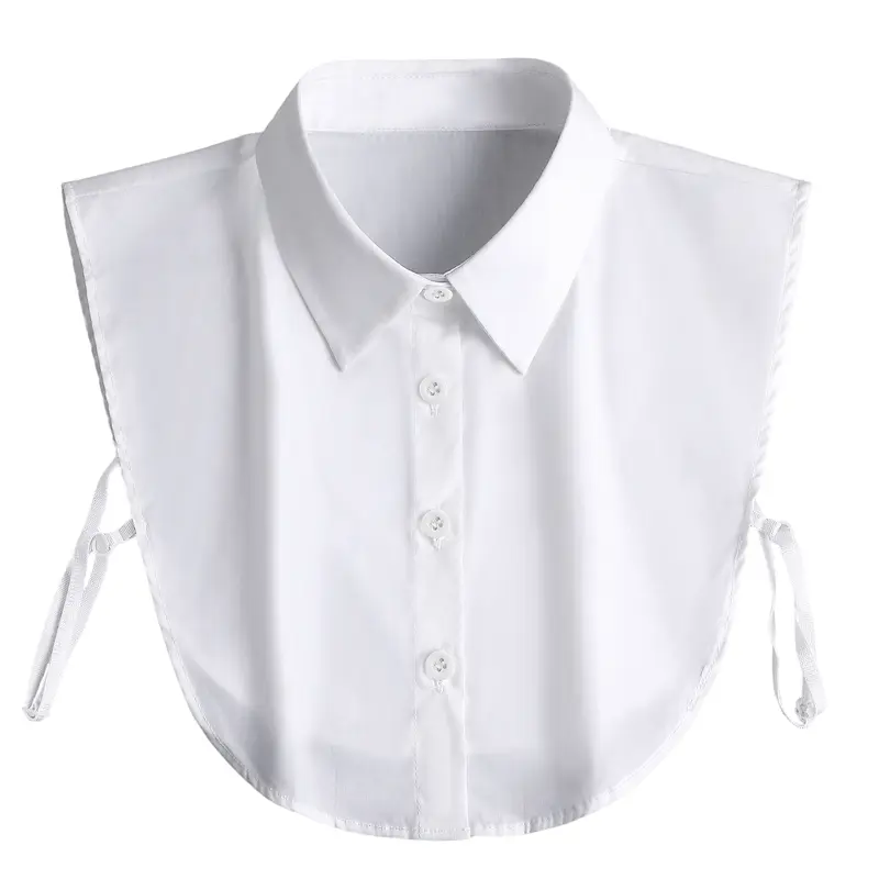 Women's Adjustable Breathable Cotton Mock Collar Dickey - Vintage Clothing Accessory, Literary, Normal Type, Low-Temperature Ironed, Ideal for Shirt Layering, Beach Use, Great Anniversary Gifts Option (Check Care Instructions)