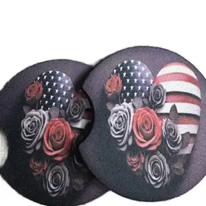 Neoprene Custom Car Coasters - 3D Image Sublimated - Standard 3” Cupholders