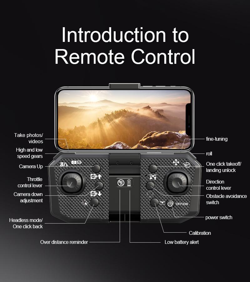 LF666PRO Drone with 4.5 inch independent dispaly  LCD Screen, Dual Camera & 50x Zoom | Optical Flow, Smart Obstacle Avoidance & Gesture Photo | RC Quadcopter for Beginners, Birthday Gift