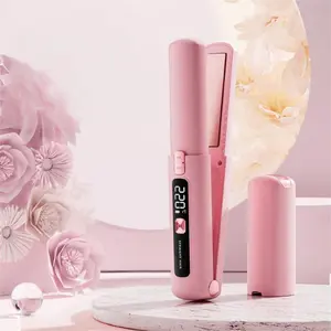 Portable Wireless Hair Straightener, USB Rechargeable Hair Straightening Machine, Hair Styling Tool for Home & Travel