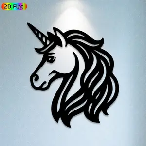 1pc Unicorn Metal Wall Art, Magical Unicorn Statue Mural, Ideal Gift for New Year, Easter, Unicorn Decor Enthusiasts, Weather-Resistant Metal Wall Decor Wall Sculptures, Perfect for Bedroom Wall & Garden Fence, Enchanting Unicorn-Themed Home Decor